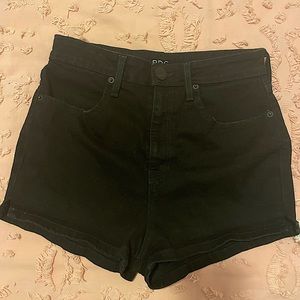 urban outfitters black “pin up super high rise” shorts